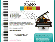 Tablet Screenshot of mobileschoolofpiano.com